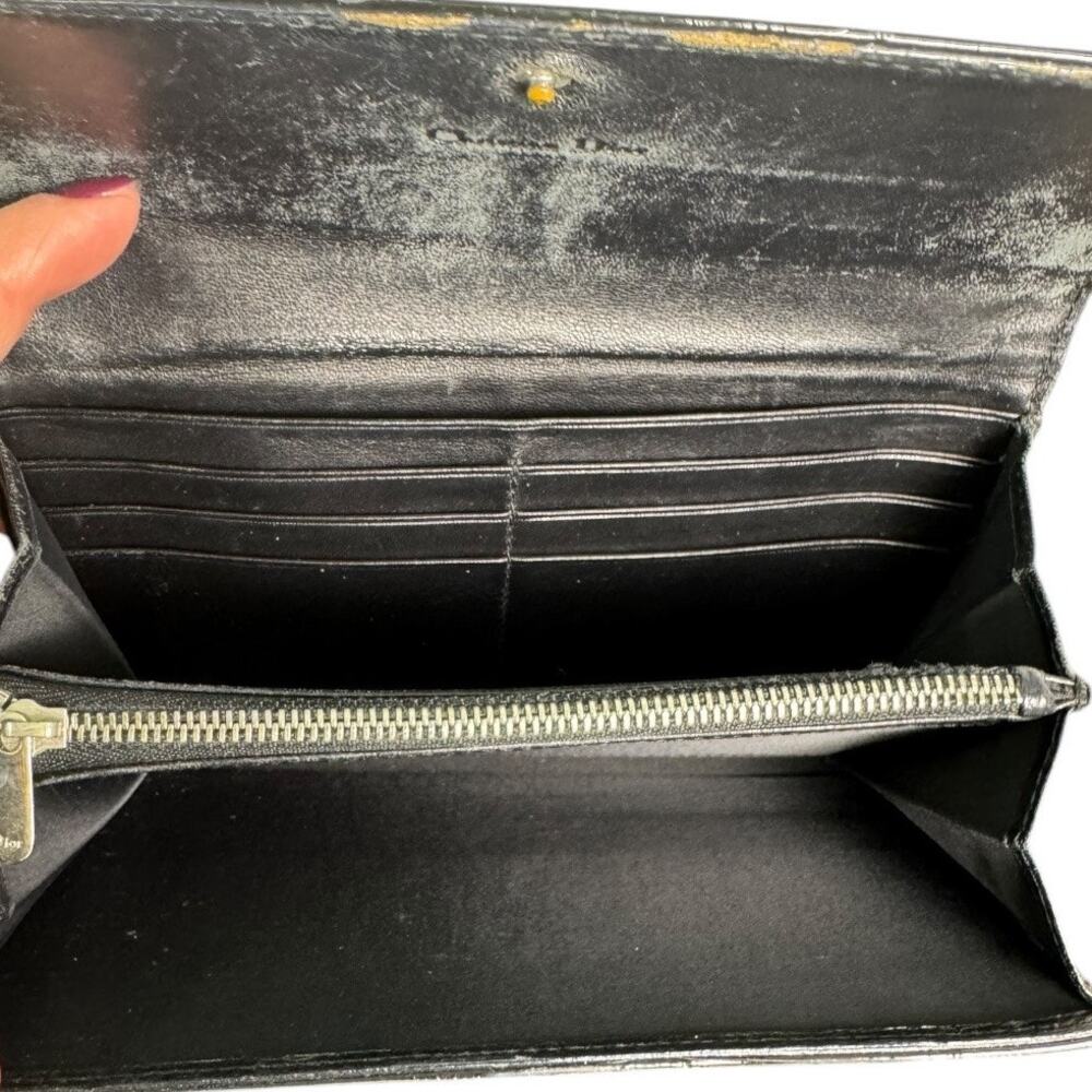 Dior Patent Leather‎ Continental Signature Long Wallet - Picture 8 of 12